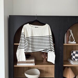 J. Crew Classic White Cropped Tee